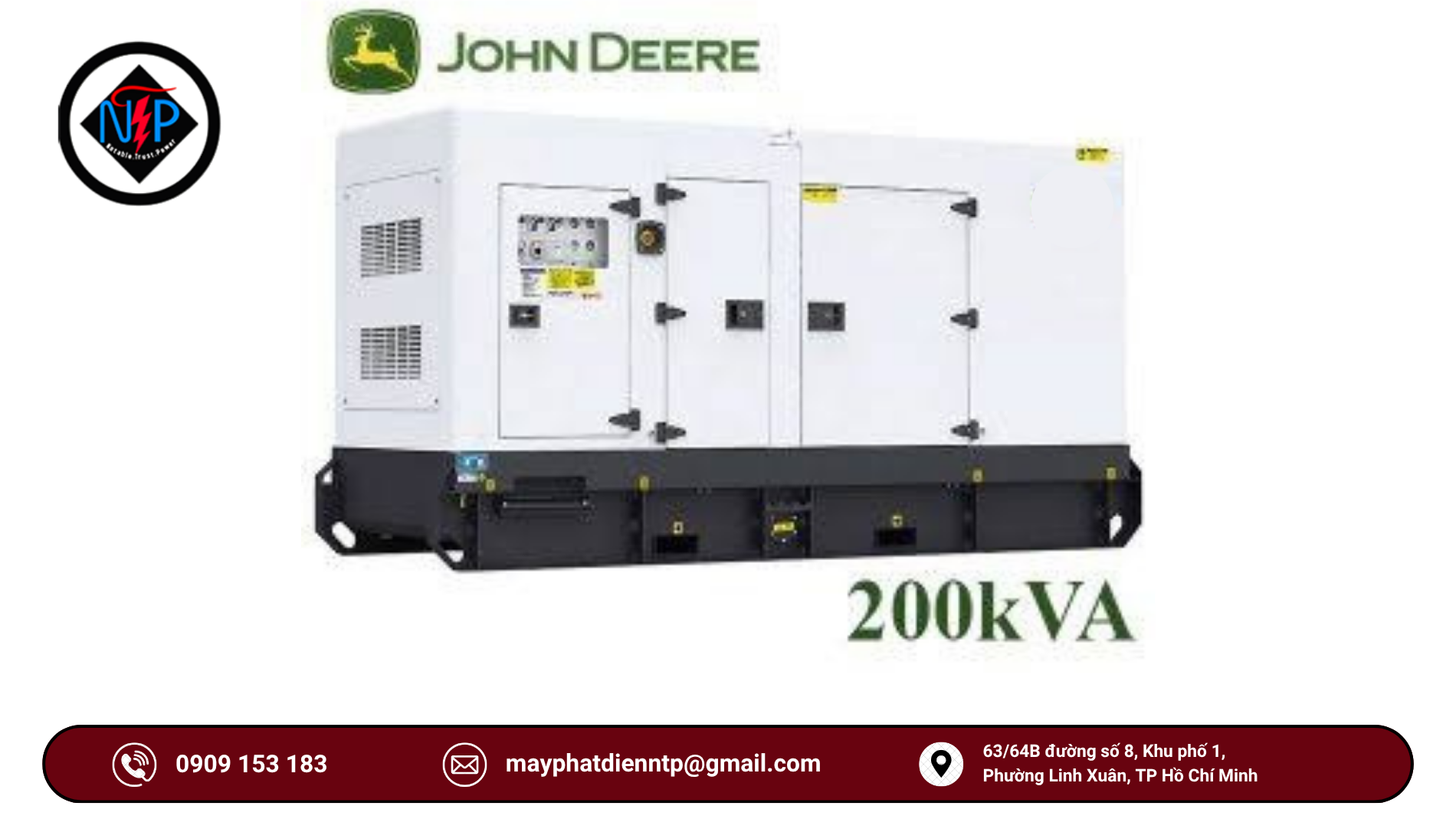 Máy phát điện John Deere 200kva